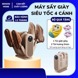 Máy Sấy Giày Dép Khử Mùi Đa Năng Edison Home 4 Cánh Tia UV Kháng Khuẩn Cao Cấp Làm Khô Nhanh 1