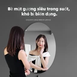 Gương treo tường acrylic 50cm, thích hợp cho phòng tắm, chống thấm nước, chống vỡ, trang trí phòng, trang trí nhà cửa. 6