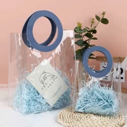 COMBO SỈ TẶNG NƠ 5-10-20 Túi Quà Trong Suốt Tay Cầm Da Tròn Cao Cấp 🎁 Sang Trọng – Bền Đẹp – Nhiều Màu Lựa Chọn 4