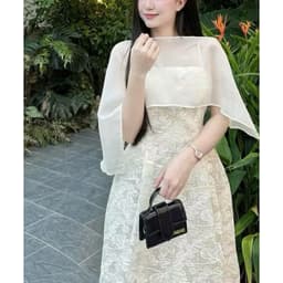 XUKADRESS_ VÁY REN KEM XOÈ KÈM KHĂN CHOÀNG – SANG TRỌNG & TINH TẾ ✨Váy dự tiệc sang chảnh 6