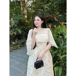 XUKADRESS_ VÁY REN KEM XOÈ KÈM KHĂN CHOÀNG – SANG TRỌNG & TINH TẾ ✨Váy dự tiệc sang chảnh 5