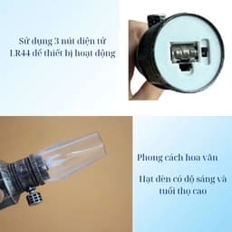 Combo Cặp 2 Đèn Dầu Thờ LED Vĩnh Cửu Dáng Cổ Điển – Ánh Sáng Vàng Ấm, Tặng Pin, Đèn Để Bàn Thờ 4