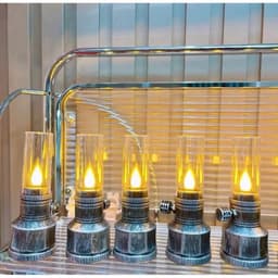 Combo Cặp 2 Đèn Dầu Thờ LED Vĩnh Cửu Dáng Cổ Điển – Ánh Sáng Vàng Ấm, Tặng Pin, Đèn Để Bàn Thờ 8