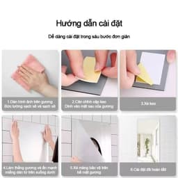 (gửi miếng dán) gương toàn thân,Có thể dán lên bề mặt phòng tắm,nhiều loại tường và cửa tủ quần áo 7