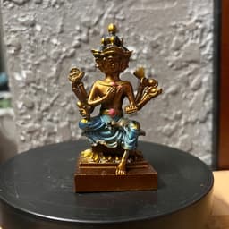 Tượng Phật Tứ Diện đạo Hindu bằng hợp kim đồng thau . vẽ chi tiết sống động, cao 10 cm 3