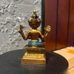 Tượng Phật Tứ Diện đạo Hindu bằng hợp kim đồng thau . vẽ chi tiết sống động, cao 10 cm 7