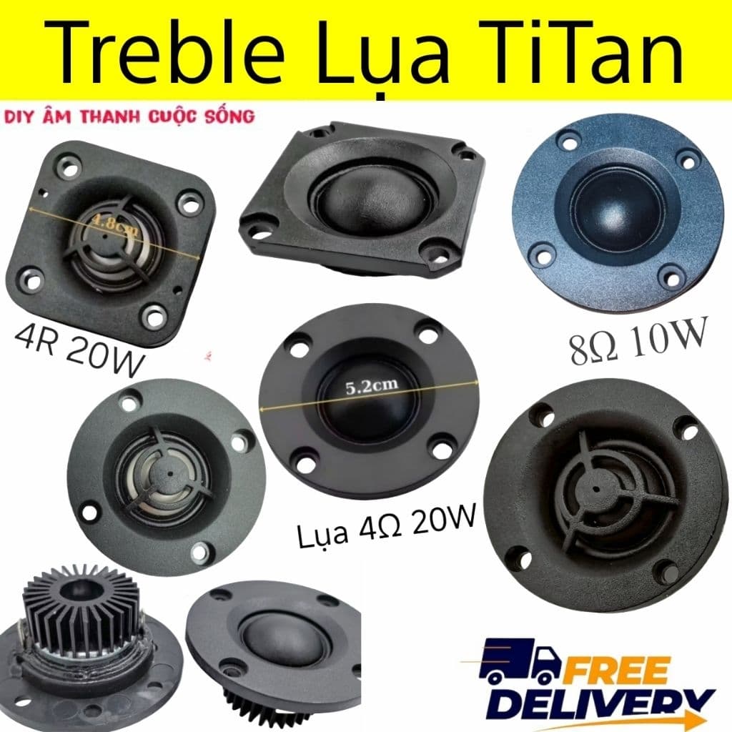Loa Treble 10W 15W 20W 25W màng Lụa Titan Diy -