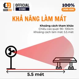 Quạt sàn Senko S1850 cao 56cm 5 cánh công xuất 75W gió mạnh chính hãng bảo hành 24 tháng 4