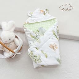Ủ Choàng Trần Bông Cho Bé 80x80cm – Cotton Nỉ Hàn Cao Cấp, Nhung Hạt Giữ Nhiệt, Bông Organic Kháng Khuẩn 6