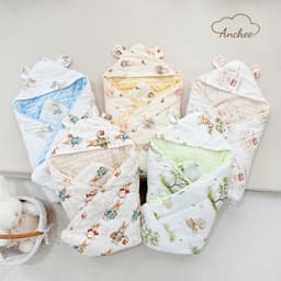 Ủ Choàng Trần Bông Cho Bé 80x80cm – Cotton Nỉ Hàn Cao Cấp, Nhung Hạt Giữ Nhiệt, Bông Organic Kháng Khuẩn 4