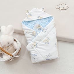 Ủ Choàng Trần Bông Cho Bé 80x80cm – Cotton Nỉ Hàn Cao Cấp, Nhung Hạt Giữ Nhiệt, Bông Organic Kháng Khuẩn 8