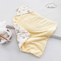 Ủ Choàng Trần Bông Cho Bé 80x80cm – Cotton Nỉ Hàn Cao Cấp, Nhung Hạt Giữ Nhiệt, Bông Organic Kháng Khuẩn 3