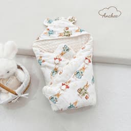 Ủ Choàng Trần Bông Cho Bé 80x80cm – Cotton Nỉ Hàn Cao Cấp, Nhung Hạt Giữ Nhiệt, Bông Organic Kháng Khuẩn 7