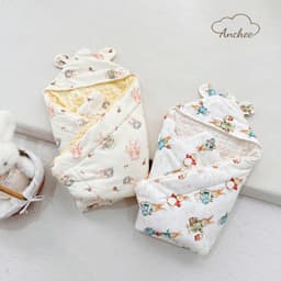 Ủ Choàng Trần Bông Cho Bé 80x80cm – Cotton Nỉ Hàn Cao Cấp, Nhung Hạt Giữ Nhiệt, Bông Organic Kháng Khuẩn 9