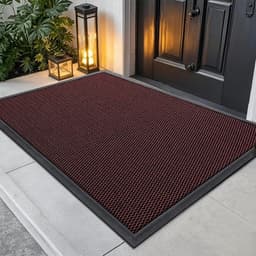Thảm chùi chân siêu sạch LOMO để cửa ra vào, vải lưới polyester đàn hồi, đáy cao su chống trượt, chống mòn hiệu quả 2