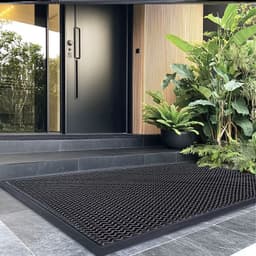 Thảm chùi chân siêu sạch LOMO để cửa ra vào, vải lưới polyester đàn hồi, đáy cao su chống trượt, chống mòn hiệu quả 3