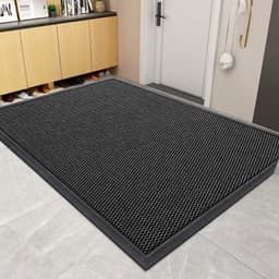 Thảm chùi chân siêu sạch LOMO để cửa ra vào, vải lưới polyester đàn hồi, đáy cao su chống trượt, chống mòn hiệu quả 5