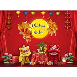 Phông bạt Tết - Phông nền chụp ảnh Tết cỡ lớn 2