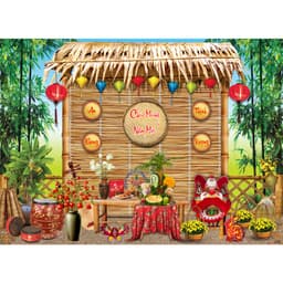 Phông bạt Tết - Phông nền chụp ảnh Tết cỡ lớn 6