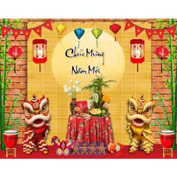 Phông bạt Tết - Phông nền chụp ảnh Tết cỡ lớn 4