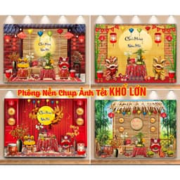 Phông bạt Tết - Phông nền chụp ảnh Tết cỡ lớn 1