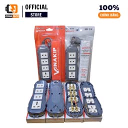 Ổ cắm chịu tải 8000W VINAKIP 2-3- 4 ngả liền dây lõi sứ 3 mét 5 mét chính hãng bảo hành 1 năm 3