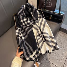 Khăn choàng/ khăn quàng cổ kẻ dạcaro kẻ Phong Cách Hàn Quốc 9