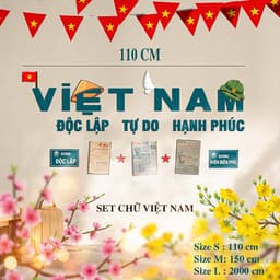 Set tranh gỗ dán tường chủ đề yêu nước, trang trí nhà cửa, văn phòng, homestay... 7