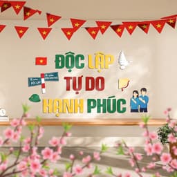 Set tranh gỗ dán tường chủ đề yêu nước, trang trí nhà cửa, văn phòng, homestay... 6