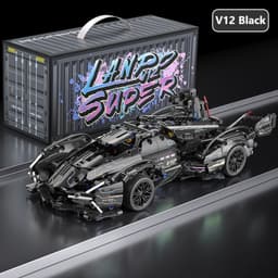 Mới 2025 - Mô Hình Lắp Ráp 1280 Mảnh Lambo V12 Hồng – Siêu Xe Màu Hồng Sang Chảnh, Đồ Chơi Trí Tuệ 7