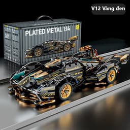 Mới 2025 - Mô Hình Lắp Ráp 1280 Mảnh Lambo V12 Hồng – Siêu Xe Màu Hồng Sang Chảnh, Đồ Chơi Trí Tuệ 6