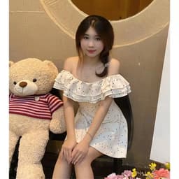 Váy trễ vai tầng bèo chấm bi, dáng A ngắn xoè nhẹ, vibe tiểu thư nhẹ nhàng - Ananclothing 7