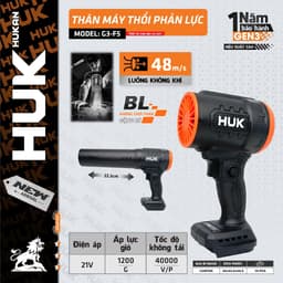Máy thổi phản lực lớn HUKAN G3-F5, Lực thổi 1200g, Tốc độ không tải 40.000v/p - Chân phổ thông 1