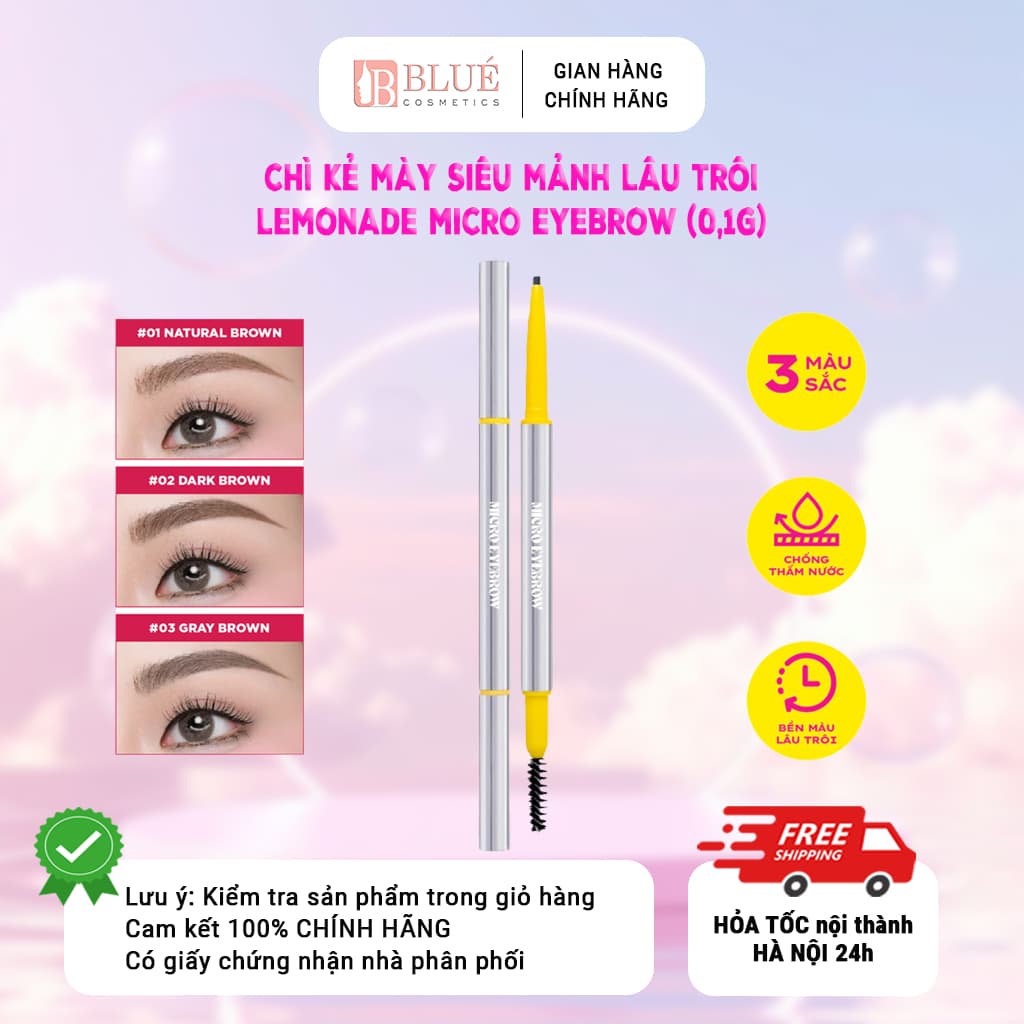 Chì kẻ mày siêu mảnh lâu trôi Lemonade Micro Eyebrow (0,1g)