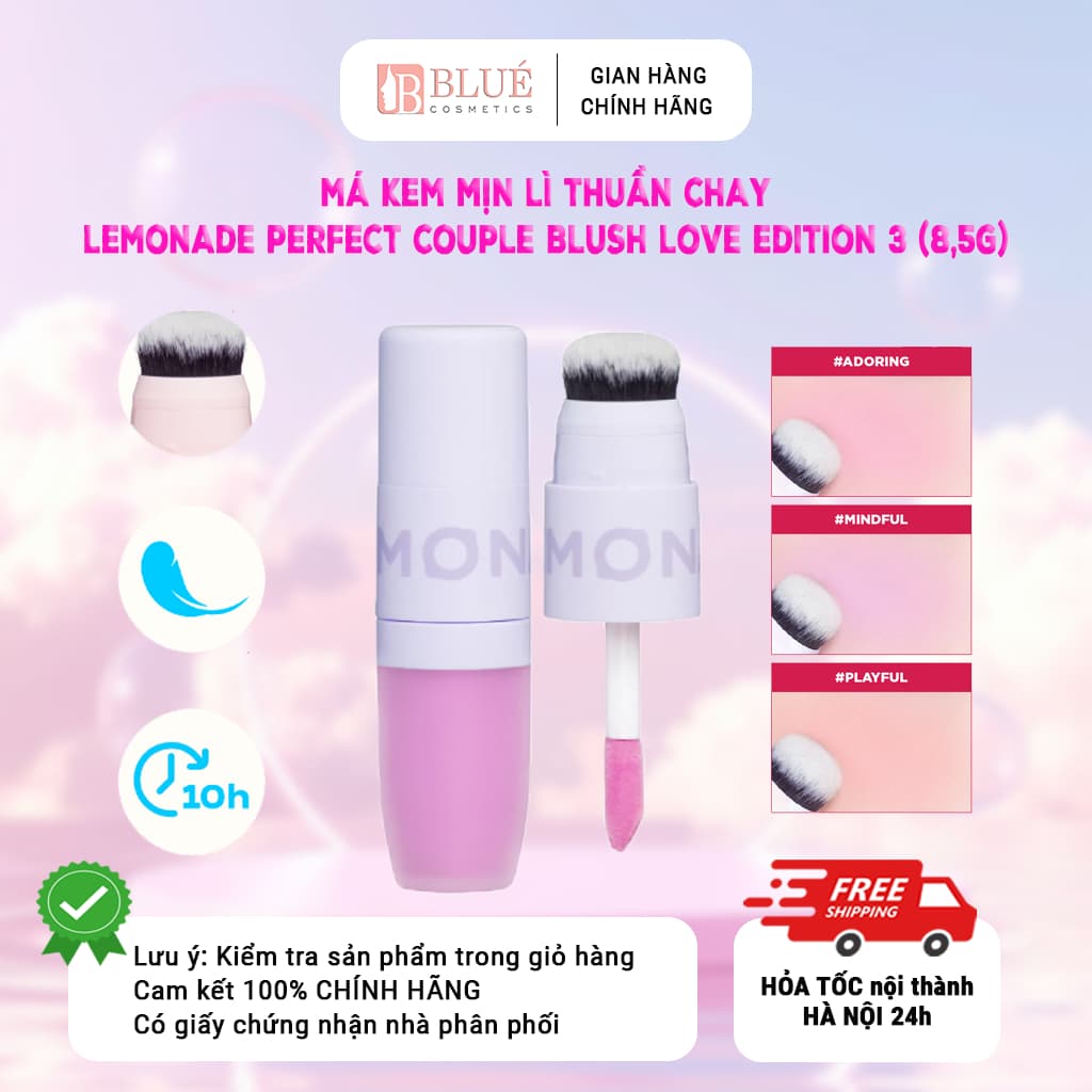 Má kem mịn lì thuần chay Lemonade Perfect Couple Blush Edition 3 (8,5g)