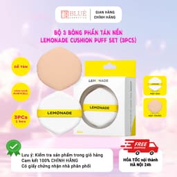 Bộ 3 Bông Phấn Tán Nền Lemonade Cushion Puff Set (3pcs) 1