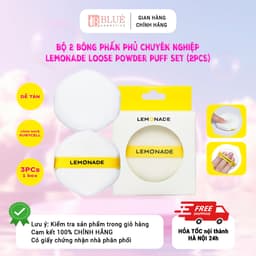Bộ 2 bông phấn phủ chuyên nghiệp Lemonade Loose Powder Puff Set (2pcs) 1