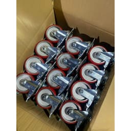 [KKTHN] Bánh Xe Pu + Càng Lõi Gang Siêu Tải Trọng; Êm, Đường Kinh Bánh 75mm và 100mm 4