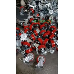 [KKTHN] Bánh Xe Pu + Càng Lõi Gang Siêu Tải Trọng; Êm, Đường Kinh Bánh 75mm và 100mm 6