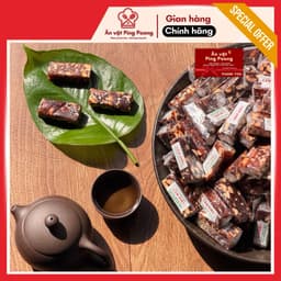 [Lon 500G] Kẹo Chuối Đậu Phộng Lâm Diệu, Thanh Kẹo Chuối Đặc Sản Bến Tre, Đậu Phộng Cay Gừng 4