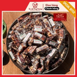 [Lon 500G] Kẹo Chuối Đậu Phộng Lâm Diệu, Thanh Kẹo Chuối Đặc Sản Bến Tre, Đậu Phộng Cay Gừng 2