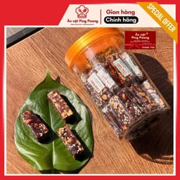 [Lon 500G] Kẹo Chuối Đậu Phộng Lâm Diệu, Thanh Kẹo Chuối Đặc Sản Bến Tre, Đậu Phộng Cay Gừng 6
