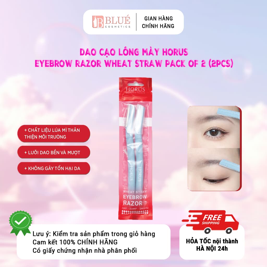 "Horus Dao cạo Lông mày Eyebrow Razor Wheat Straw Pack of 2 (2pcs) "
