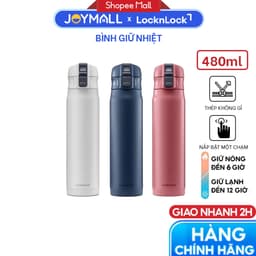 Bình Giữ Nhiệt LocknLock LHC6150 480ml, Hàng Chính Hãng, Nắp Bật Một Chạm, Thép Không Gỉ - JoyMall 2
