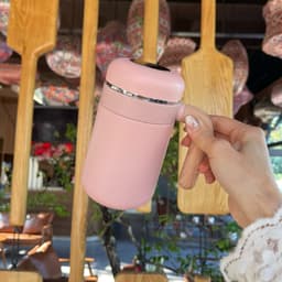 Bình giữ nhiệt mini có tay cầm vân gỗ thích hợp đựng cafe dung tích nhỏ 500ml 6