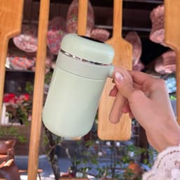 Bình giữ nhiệt mini có tay cầm vân gỗ thích hợp đựng cafe dung tích nhỏ 500ml 7