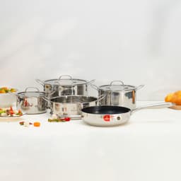 Bộ nồi chảo 5 món Inox 304 liền khối KALPEN KAMPFER KF3 16-20-24 chảo 24cm hàng chính hãng 3