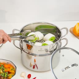 Bộ nồi chảo 5 món Inox 304 liền khối KALPEN KAMPFER KF3 16-20-24 chảo 24cm hàng chính hãng 8