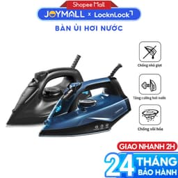 Bàn ủi hơi nước LocknLock ENI362BLU ENI334BLK Hàng chính hãng, tự làm sạch, chống nhỏ giọt- JoyMall 2