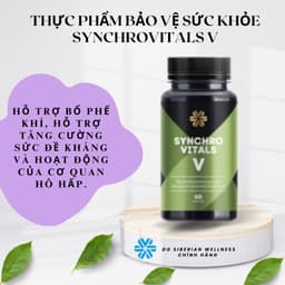 Thực phẩm Siberian Wellness Synchrovitals V, Hỗ trợ tăng cường sức đề kháng của cơ quan hô hấp, 60v 5
